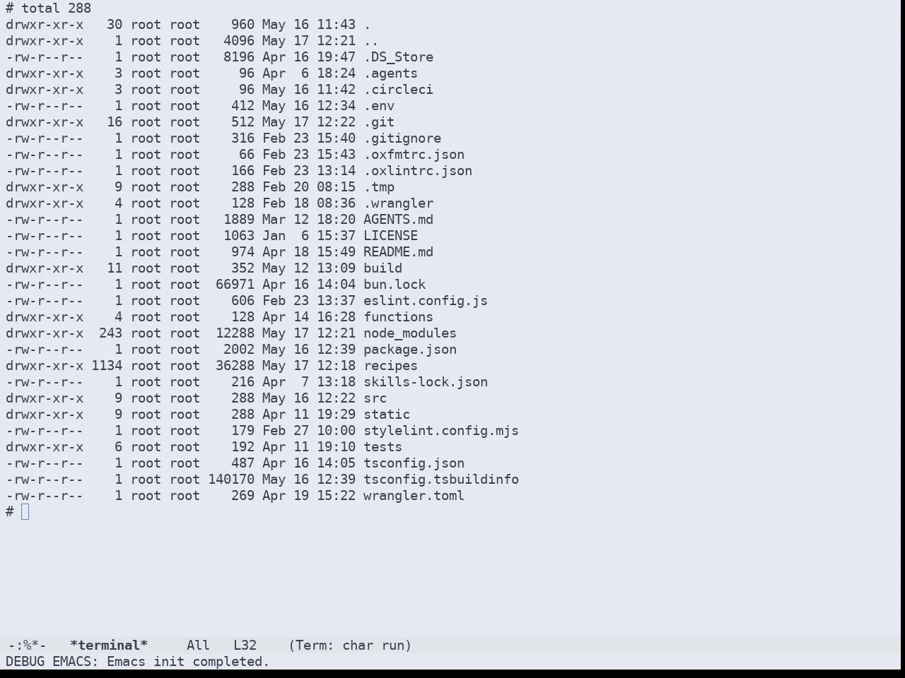 Doom Nord Light Theme in term