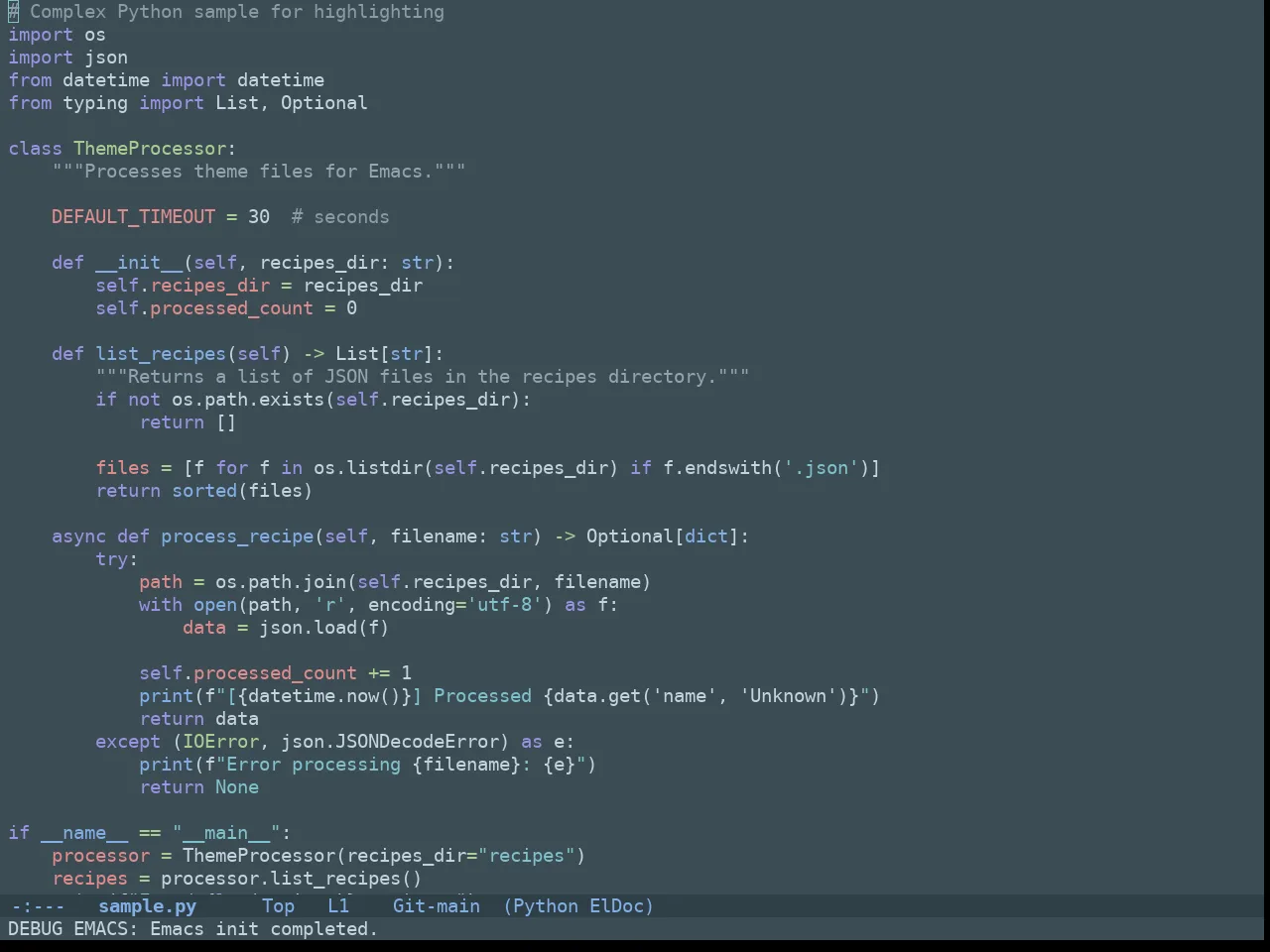 Doom Nova Theme in python-mode