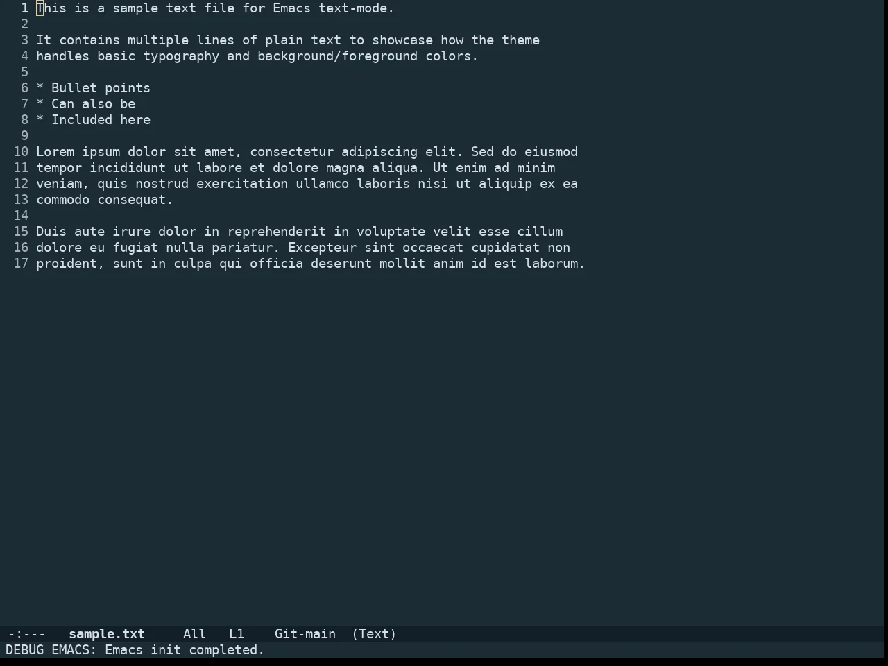 Doom Oceanic Next Theme in text-mode