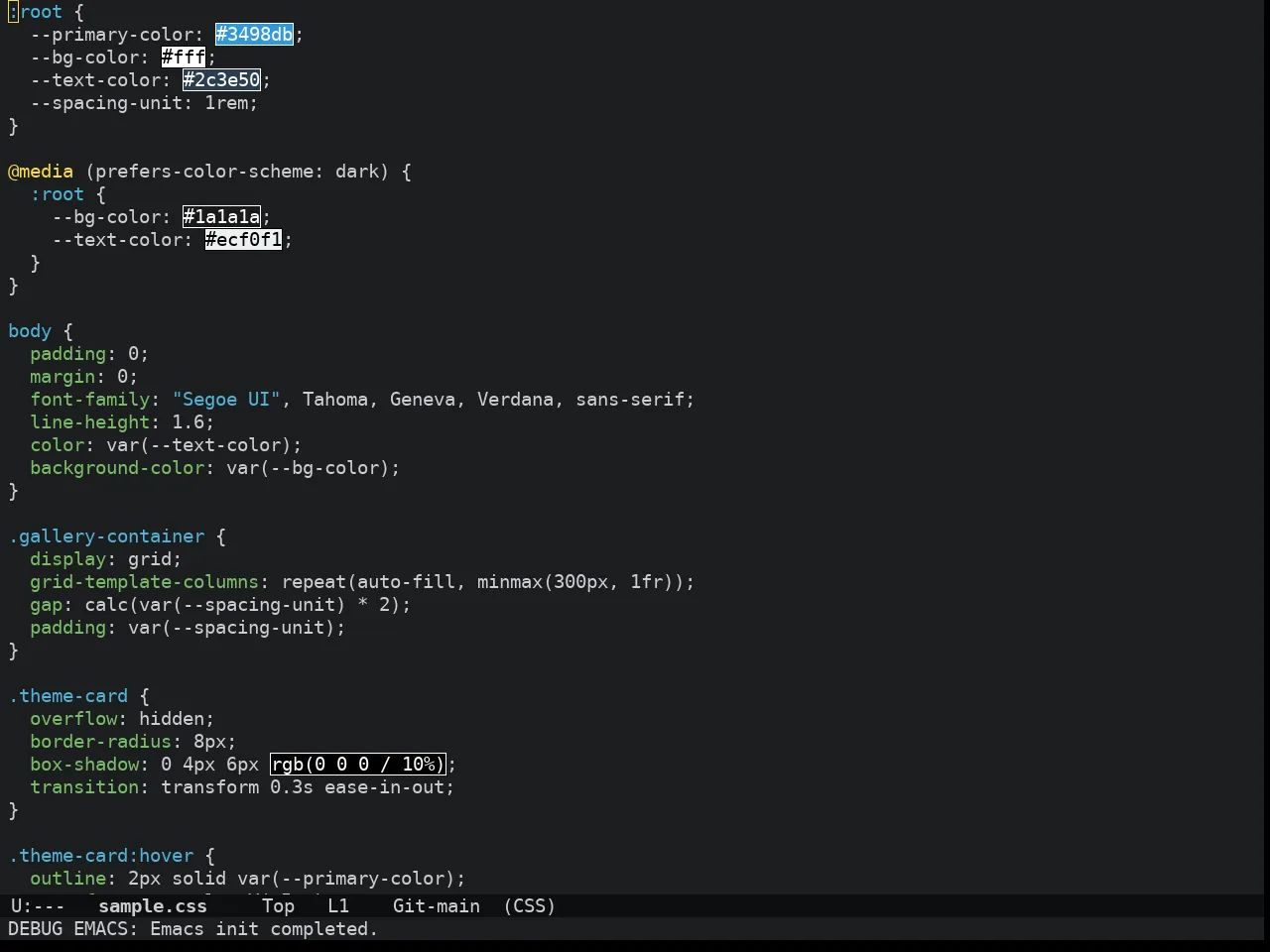 Doom Old Hope Theme in css-mode