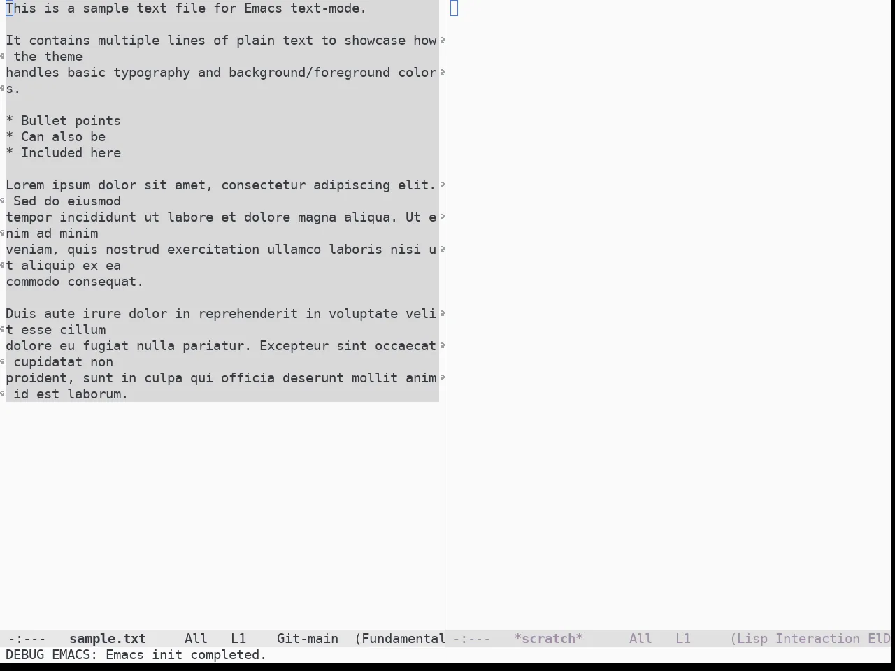Doom One Light Theme in fundamental-mode