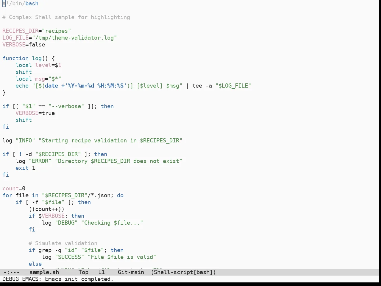Doom Opera Light Theme in sh-mode