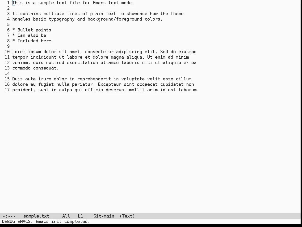 Doom Opera Light Theme in text-mode