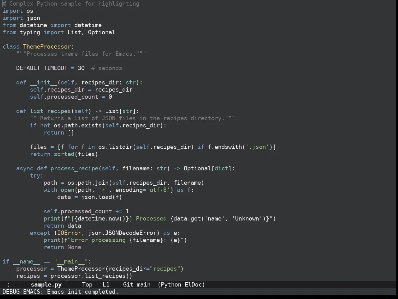 Doom Opera Theme in python-mode