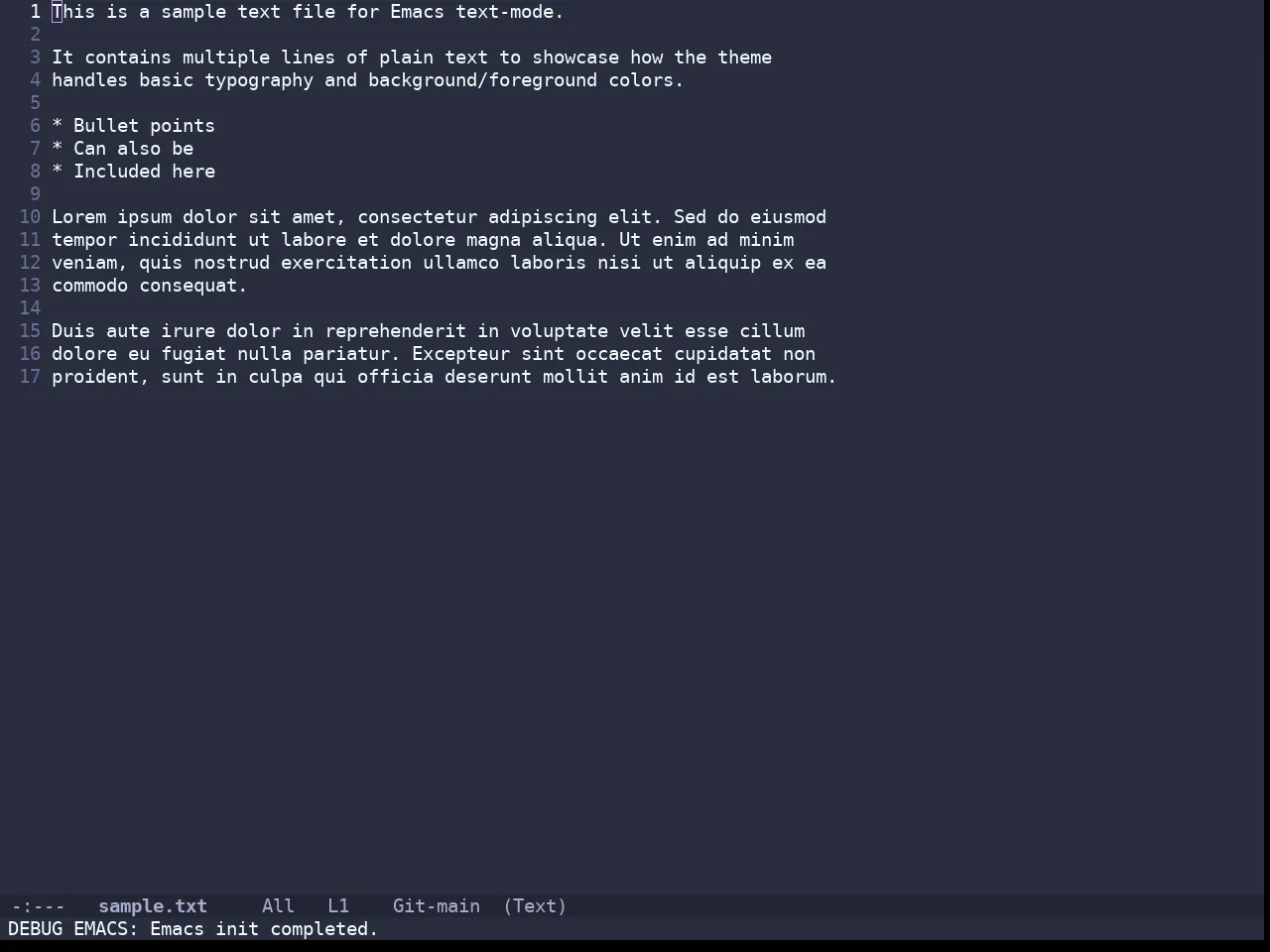 Doom Palenight Theme in text-mode