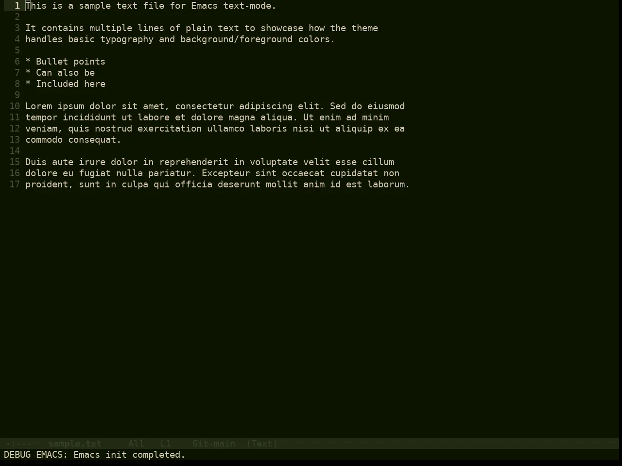 Doom Pine Theme in text-mode