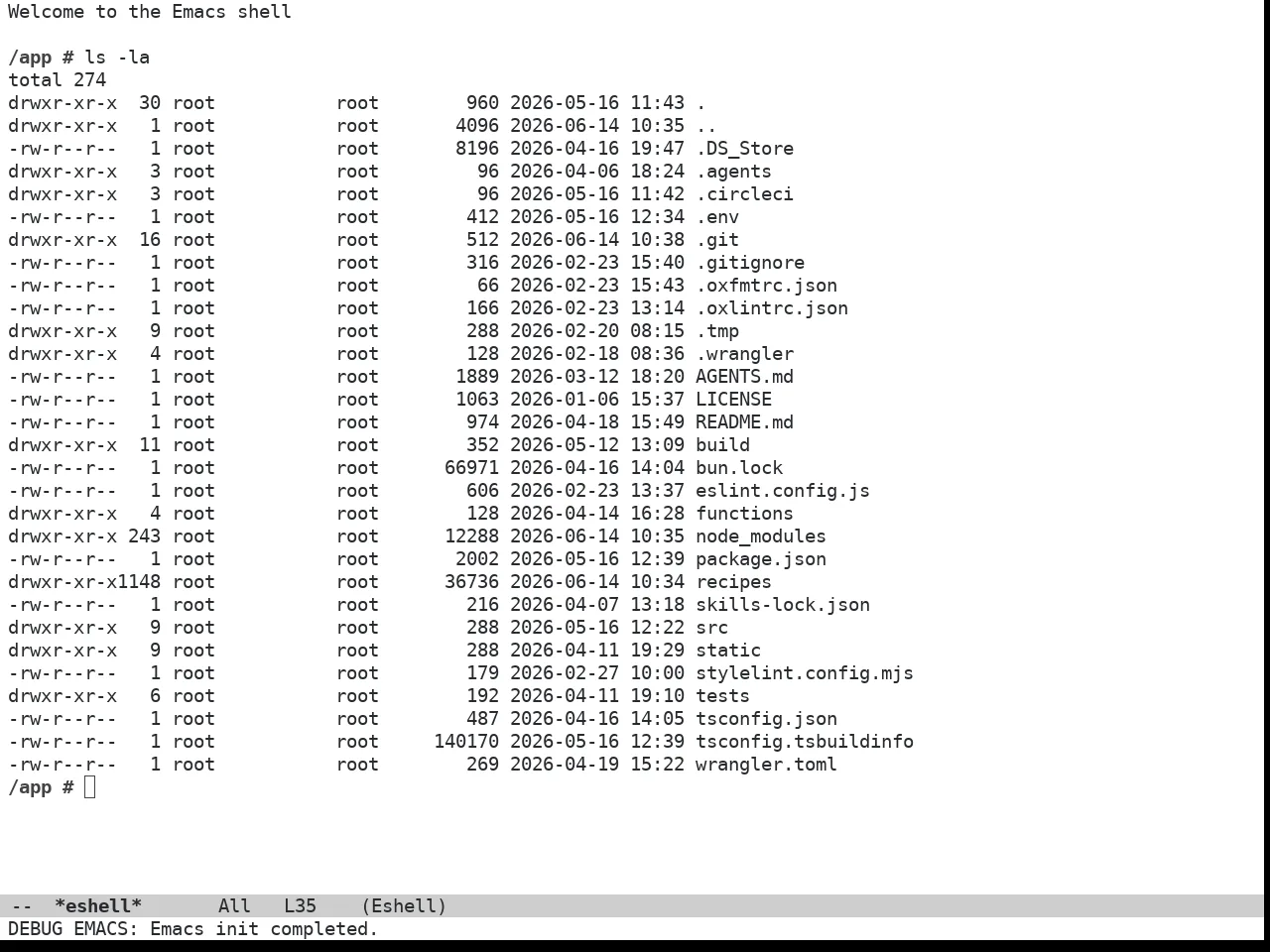 Doom Plain Theme in eshell