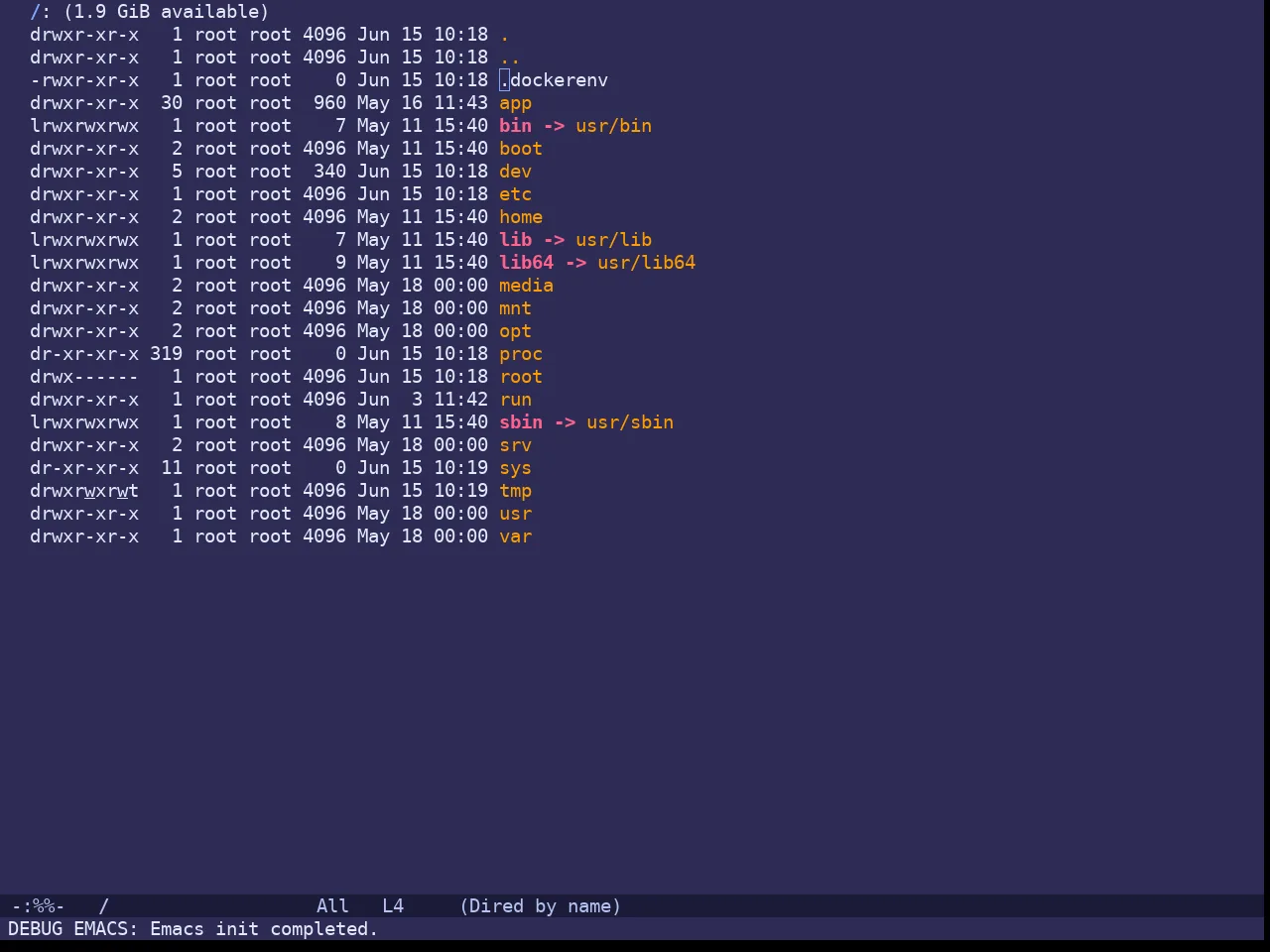 Doom Shades of Purple Theme in dired