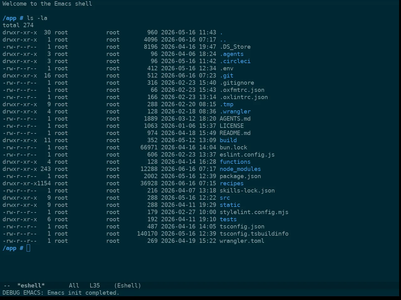Doom Solarized Dark High Contrast Theme in eshell