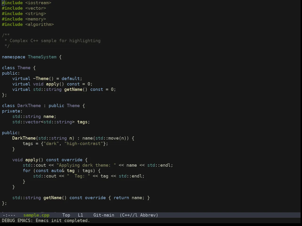 Doom Sourcerer Theme in c++-mode