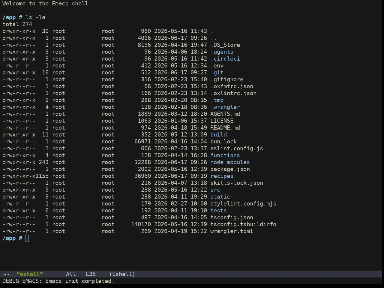 Doom Sourcerer Theme in eshell