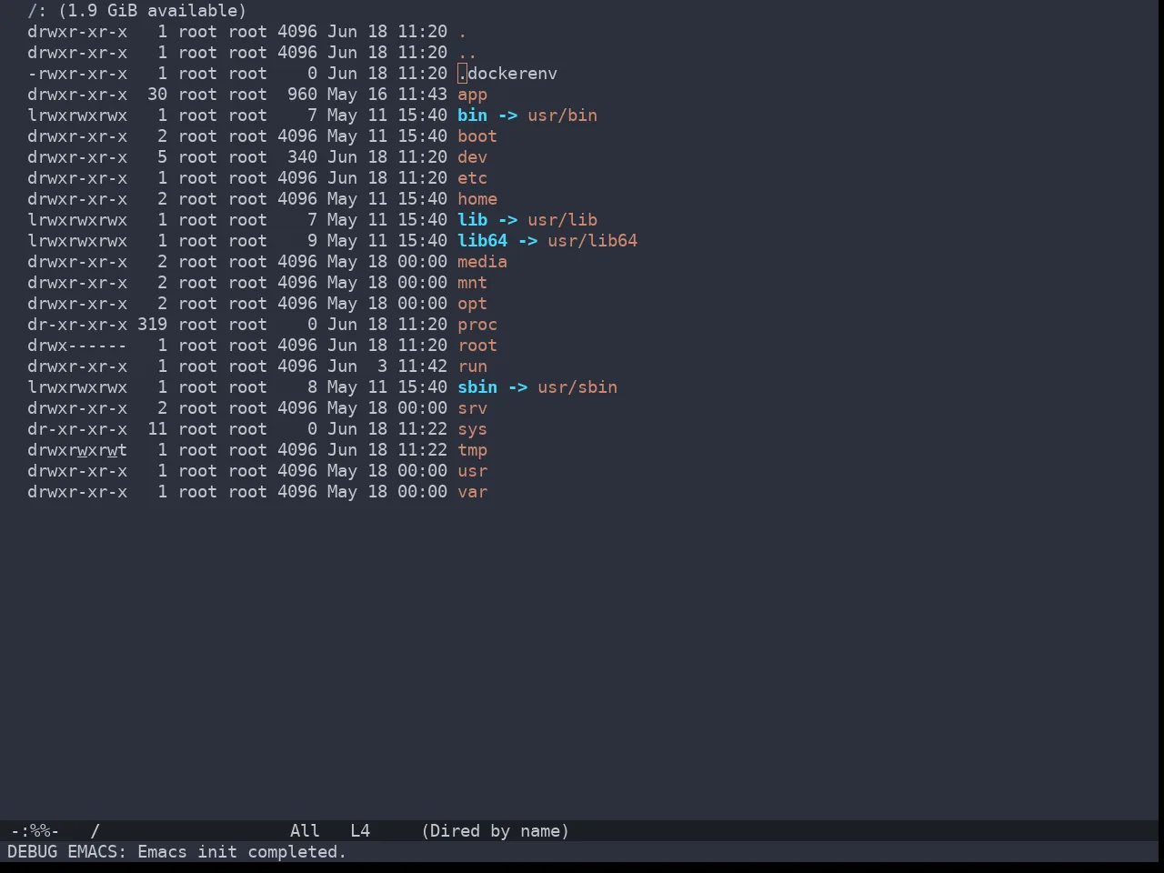 Doom Spacegrey Theme in dired