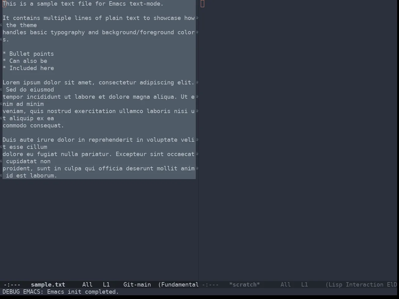 Doom Spacegrey Theme in fundamental-mode