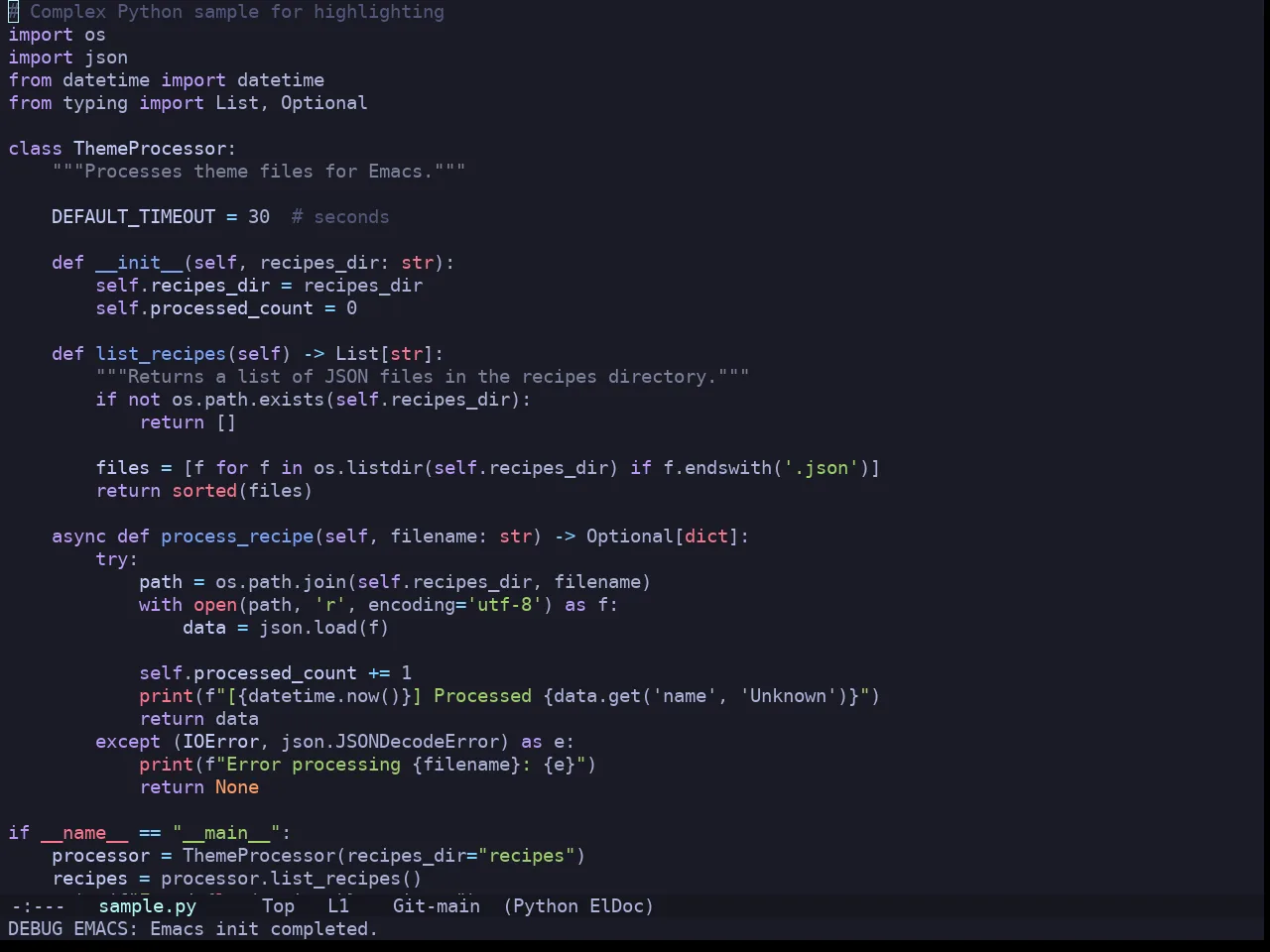 Doom Tokyo Night Theme in python-mode
