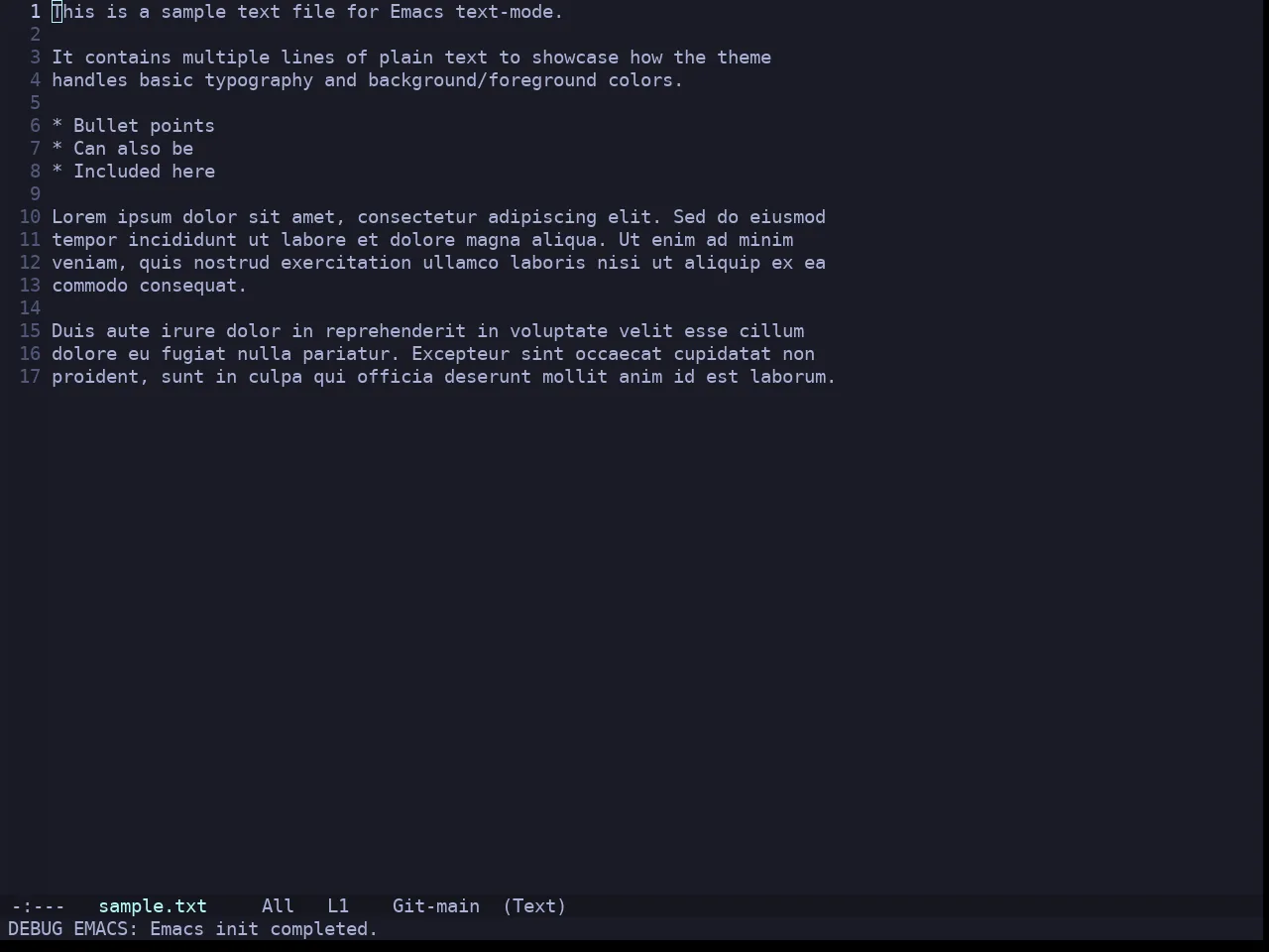 Doom Tokyo Night Theme in text-mode