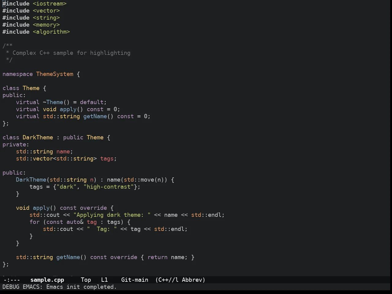 Doom Tomorrow Night Theme in c++-mode