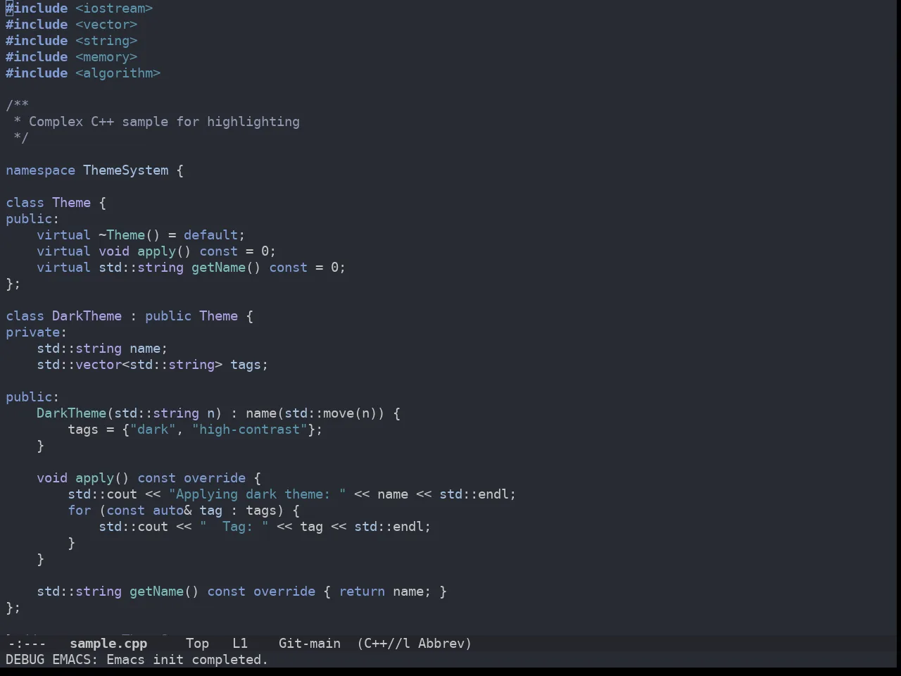 Doom Wilmersdorf Theme in c++-mode