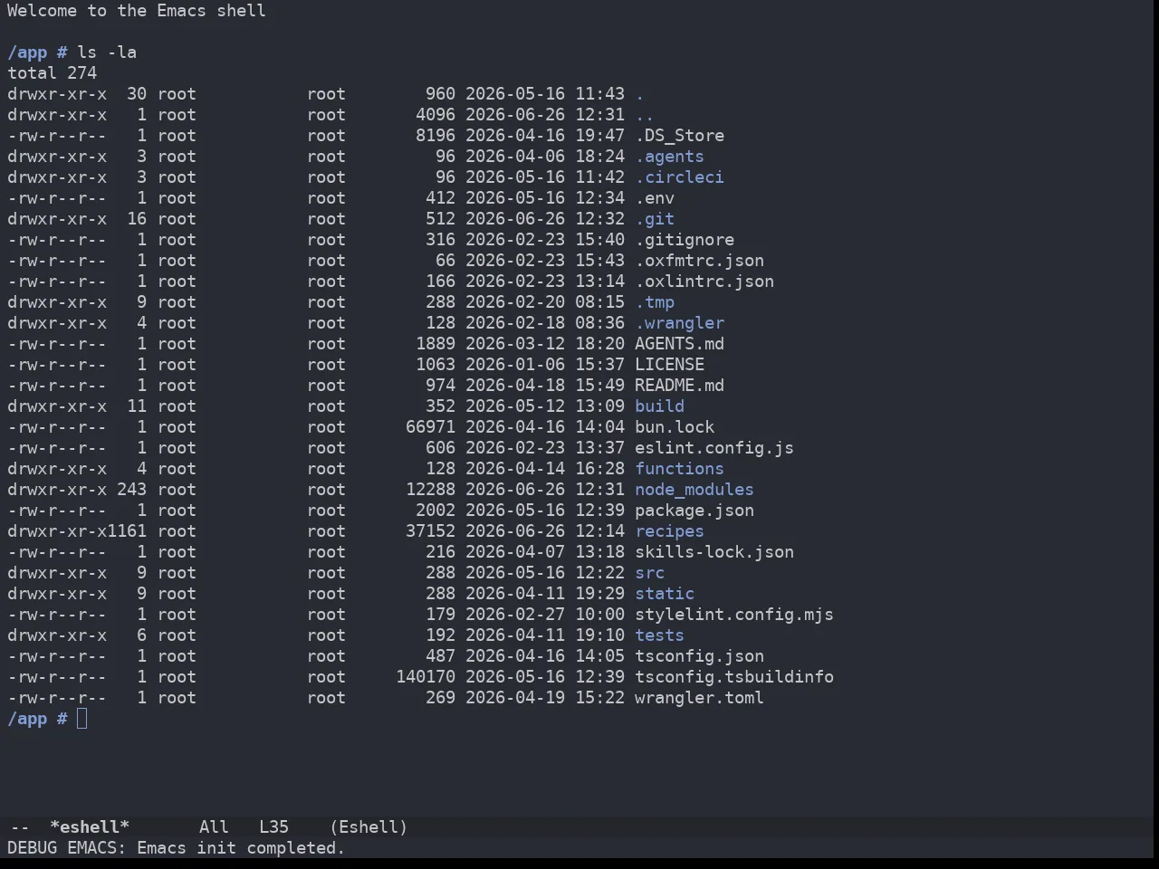Doom Wilmersdorf Theme in eshell