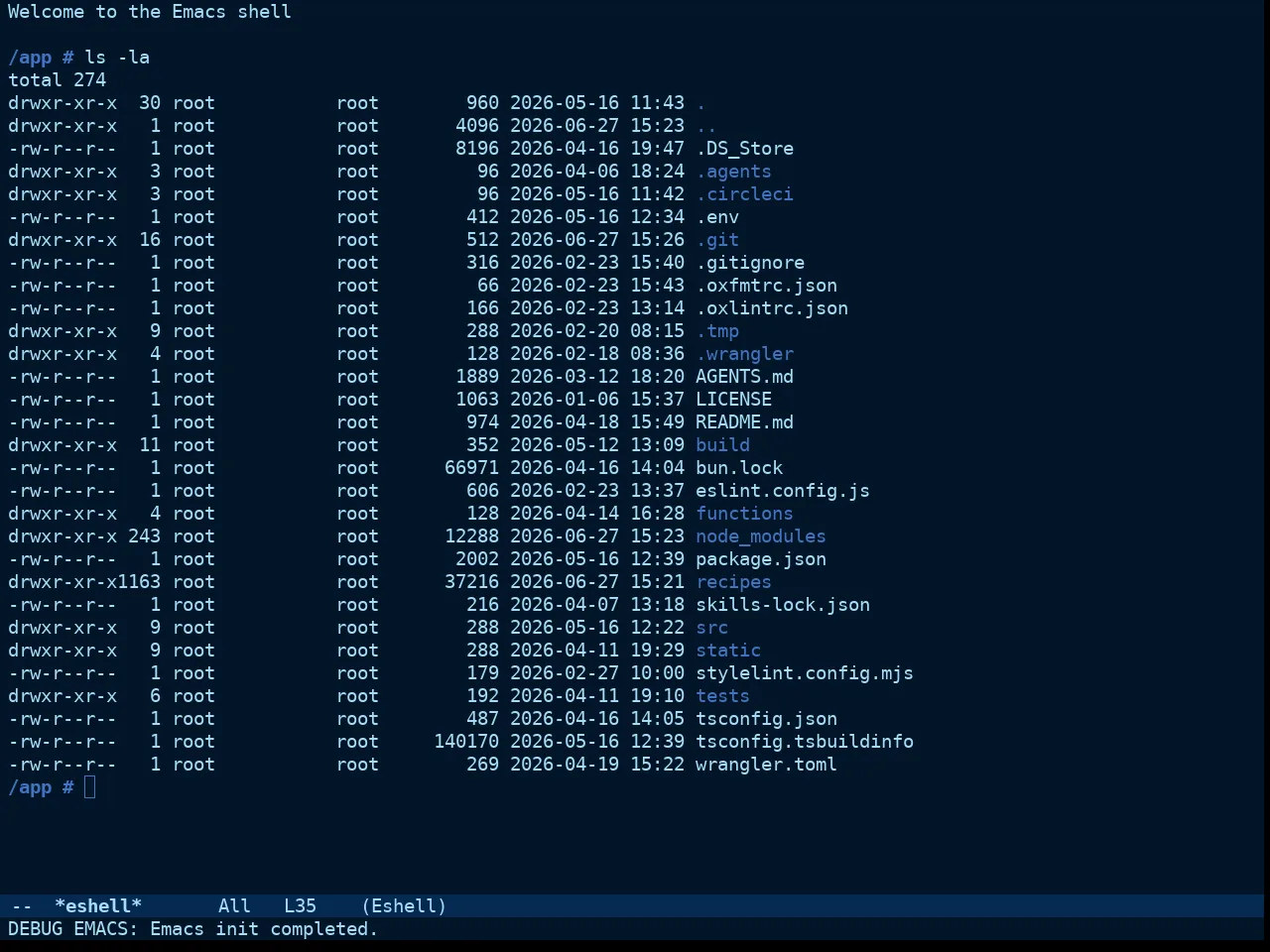 Doom Winter is Coming Dark Blue Theme in eshell