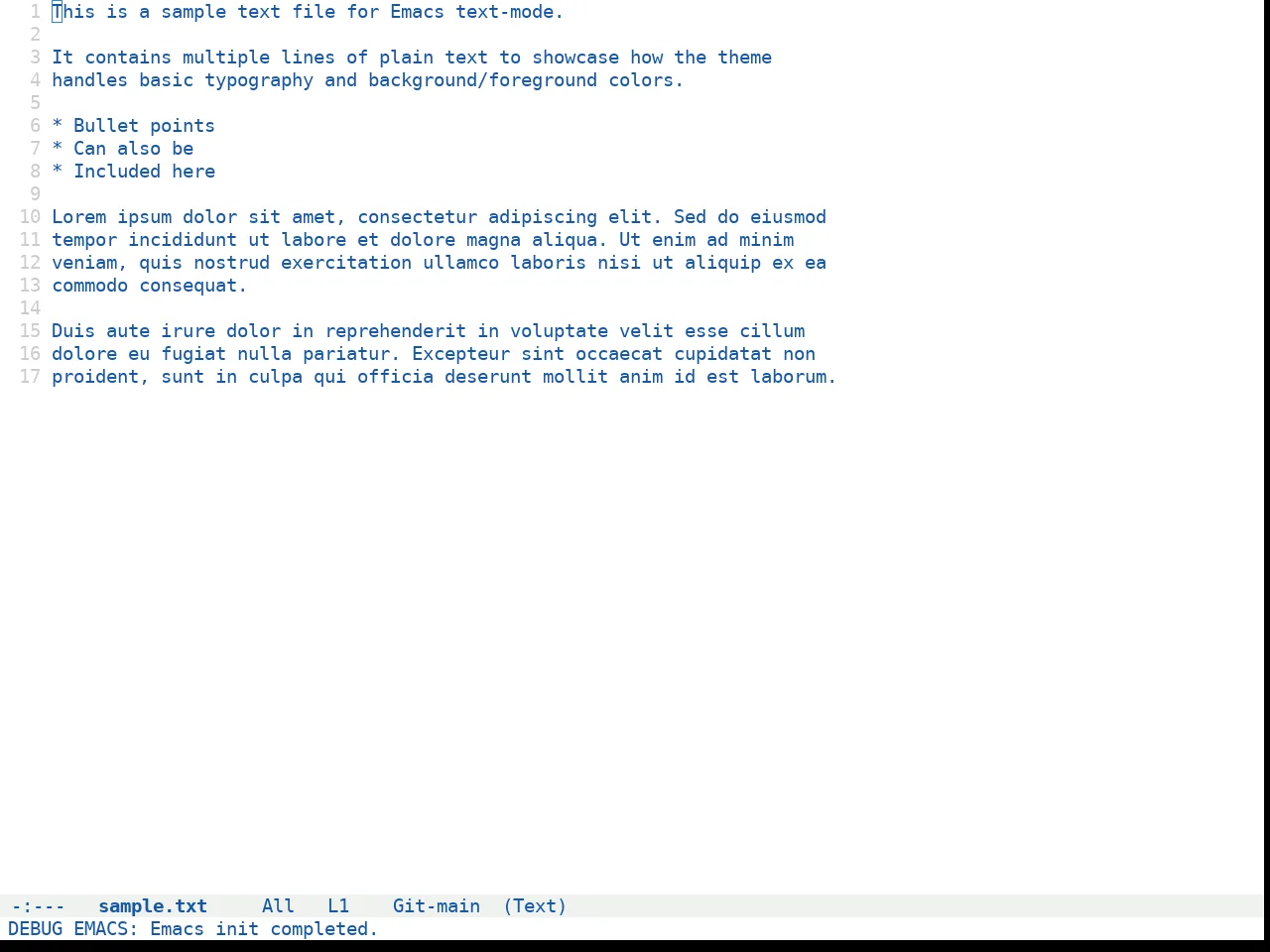 Doom Winter is Coming Light Theme in text-mode