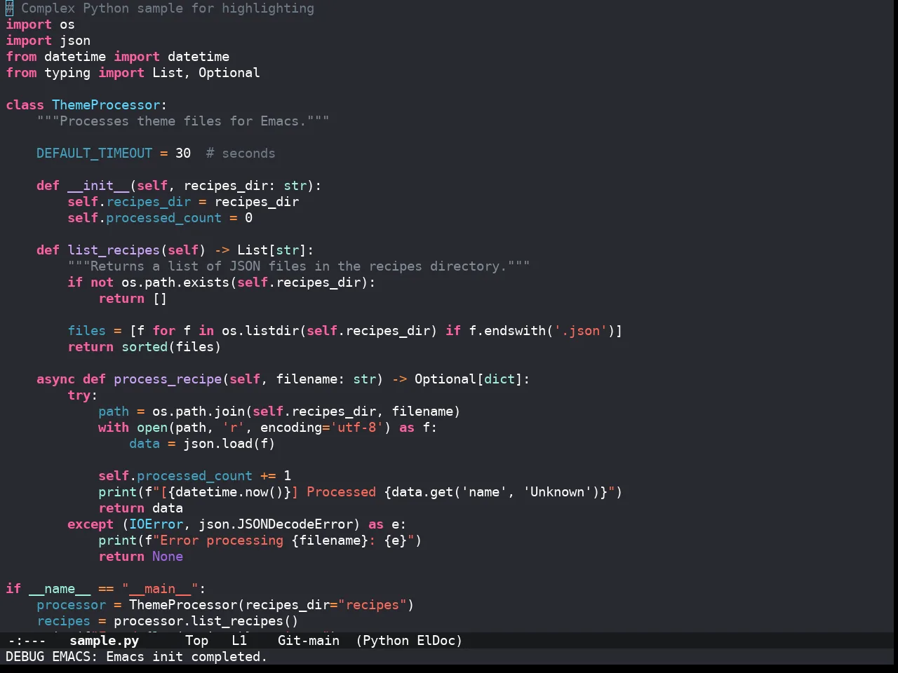 Doom Xcode Theme in python-mode