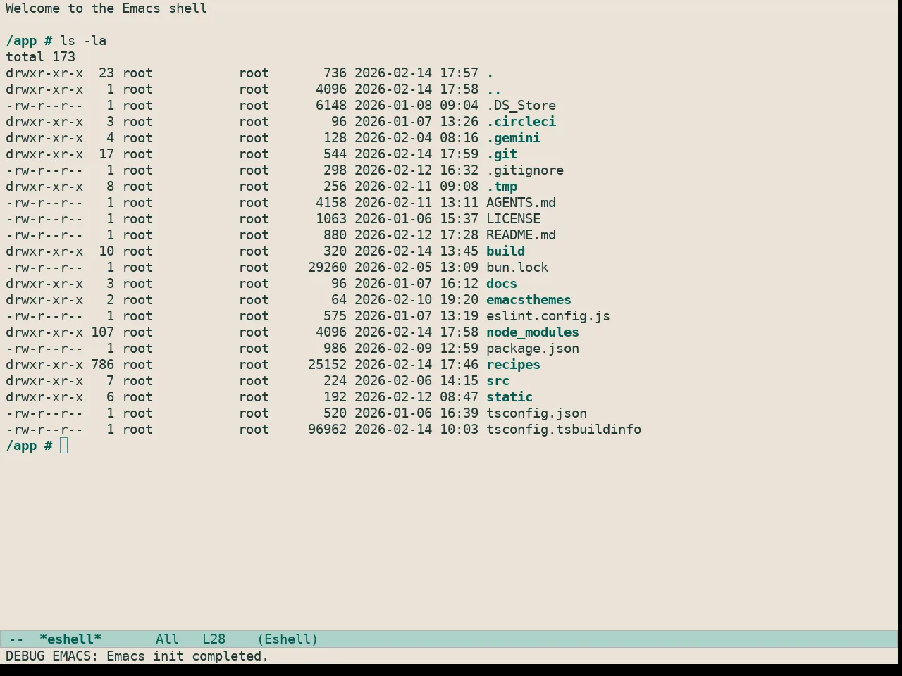 Doric Beach Theme in eshell