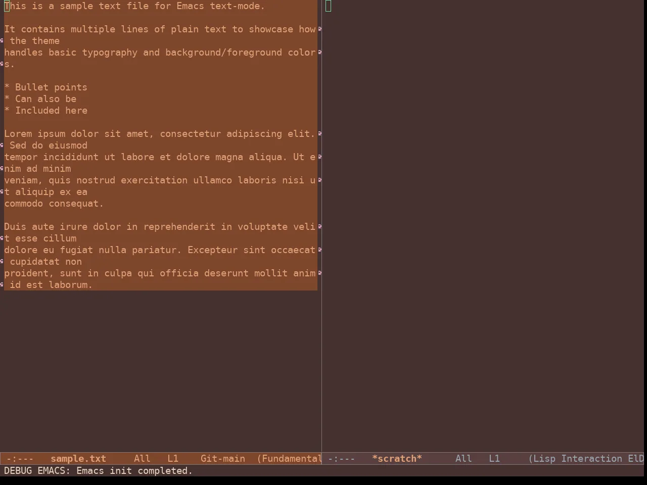 Doric Copper Theme in fundamental-mode