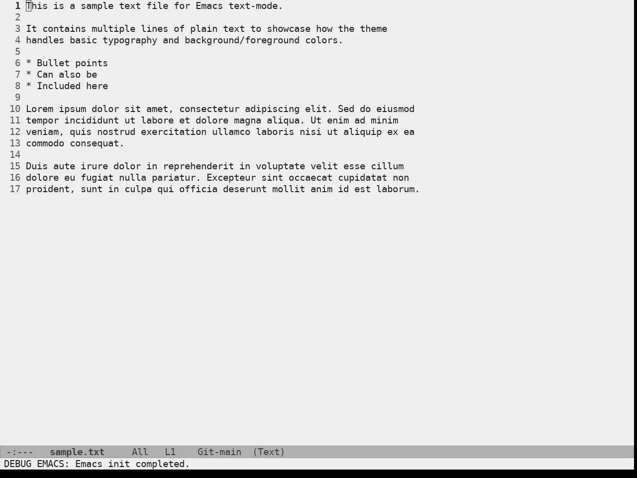 Doric Marble Theme in text-mode