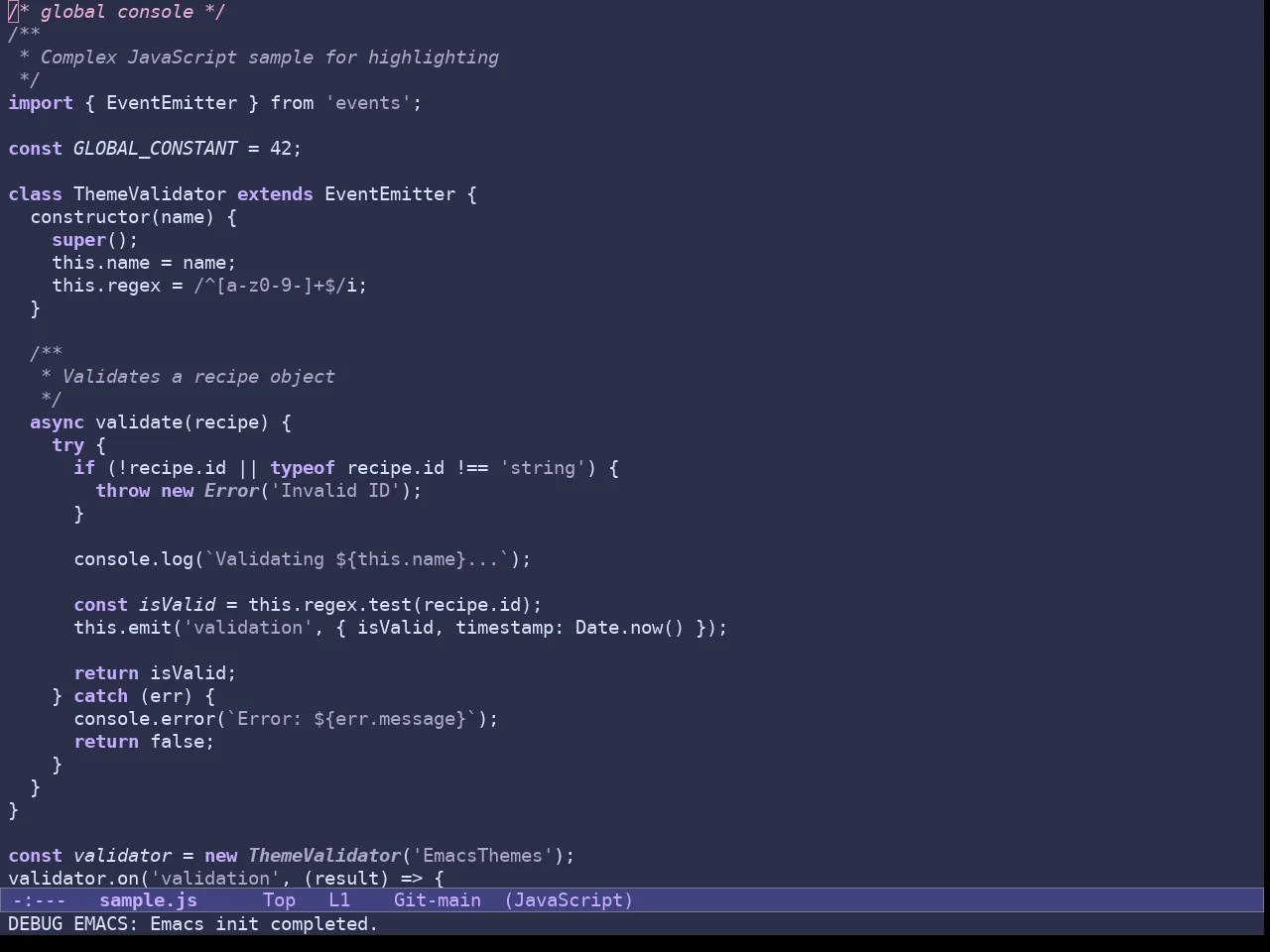 Doric Mermaid Theme in javascript-mode