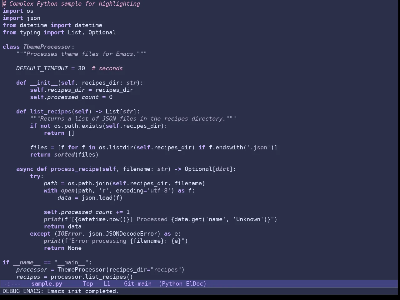 Doric Mermaid Theme in python-mode