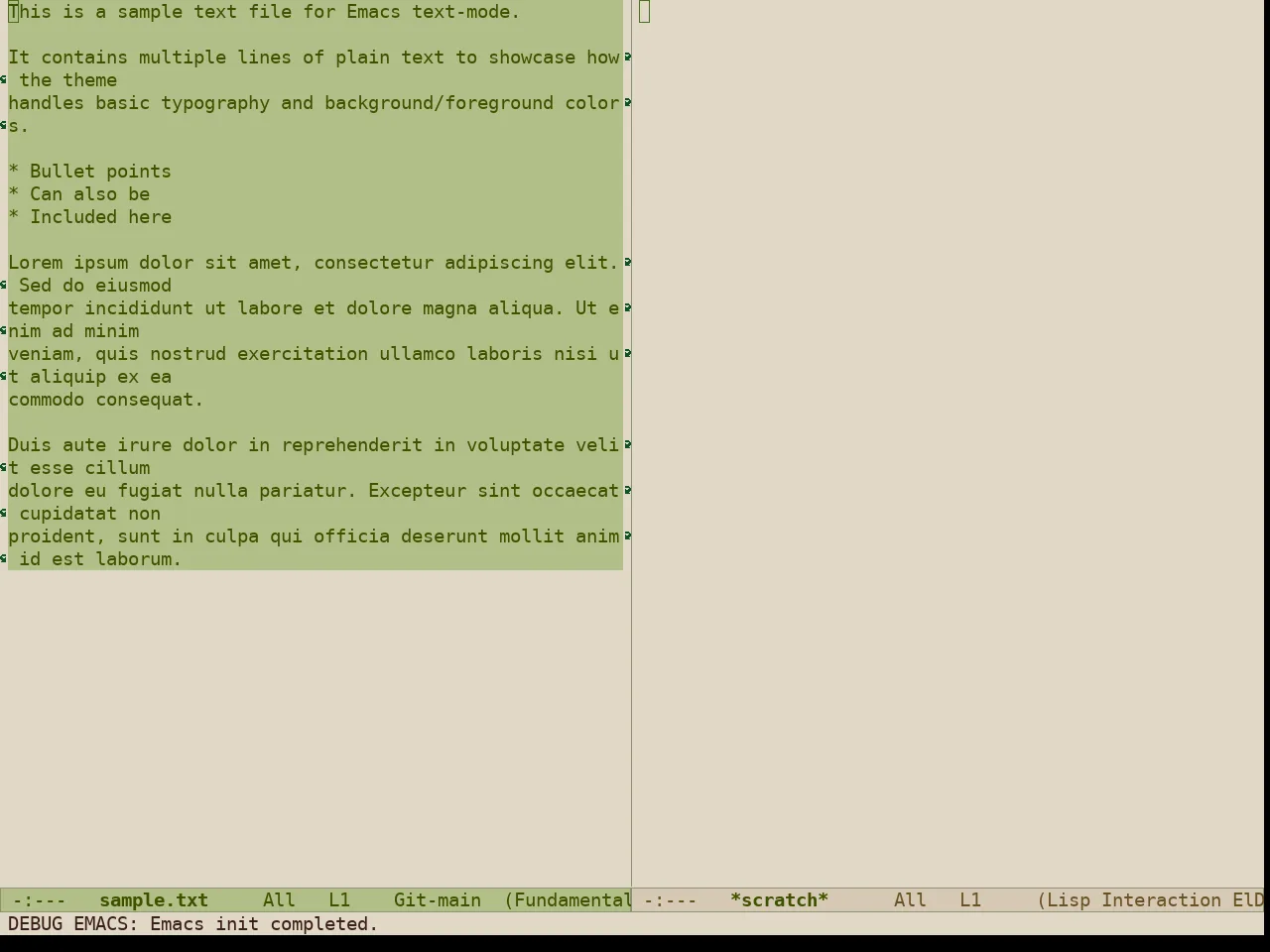 Doric Oak Theme in fundamental-mode