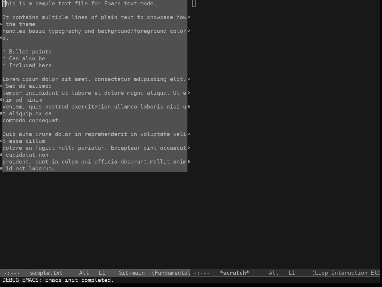 Doric Obsidian Theme in fundamental-mode