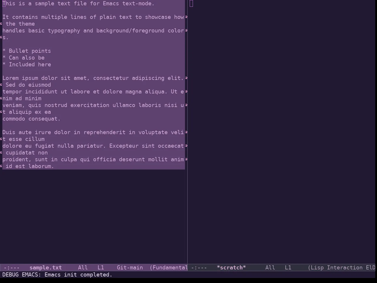 Doric Plum Theme in fundamental-mode