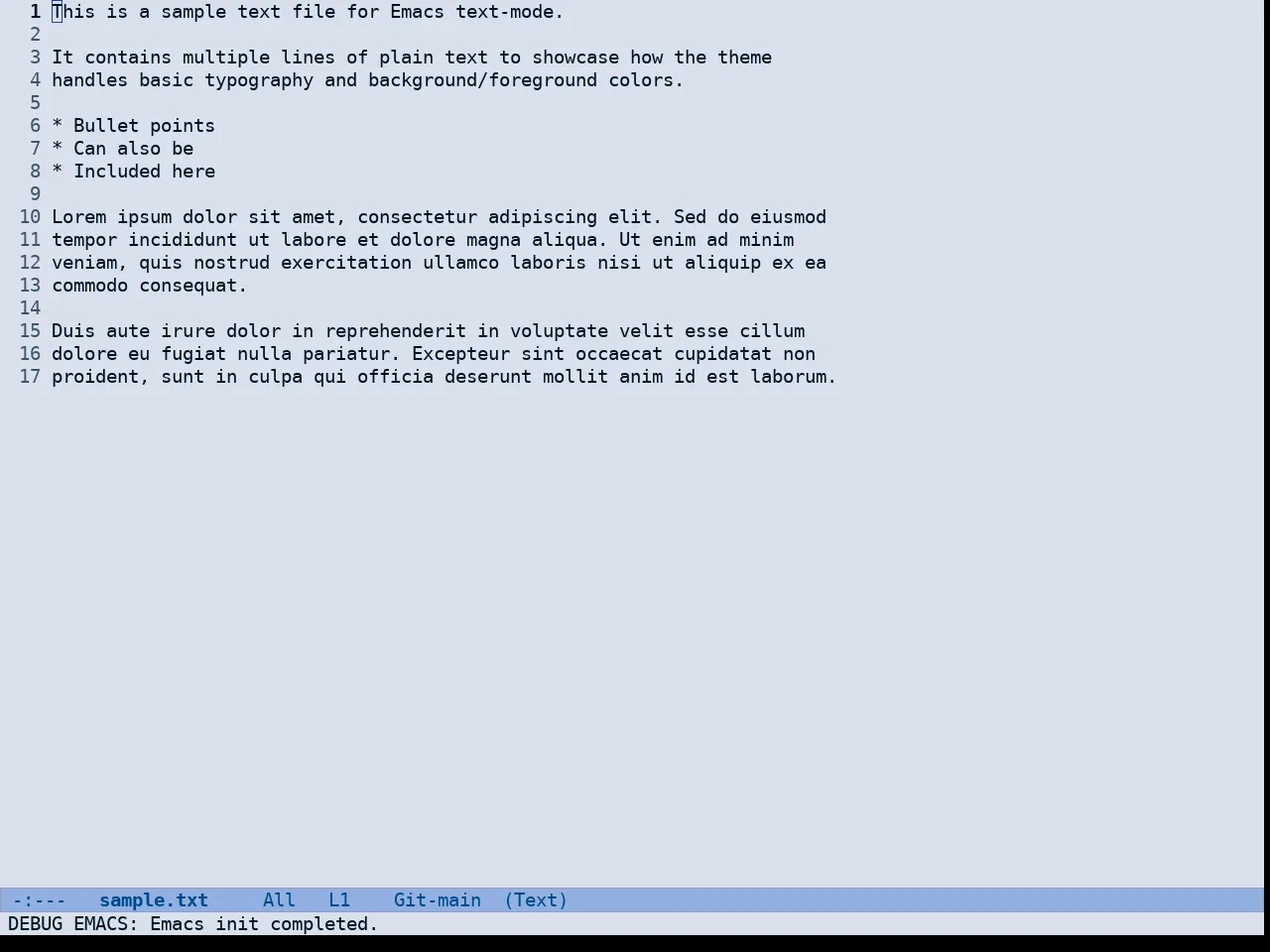 Doric Siren Theme in text-mode