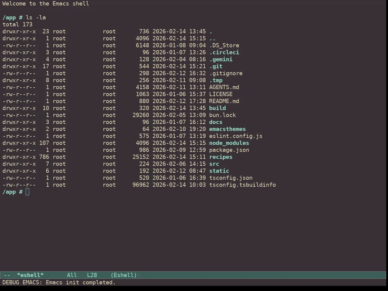 Doric Valley Theme in eshell