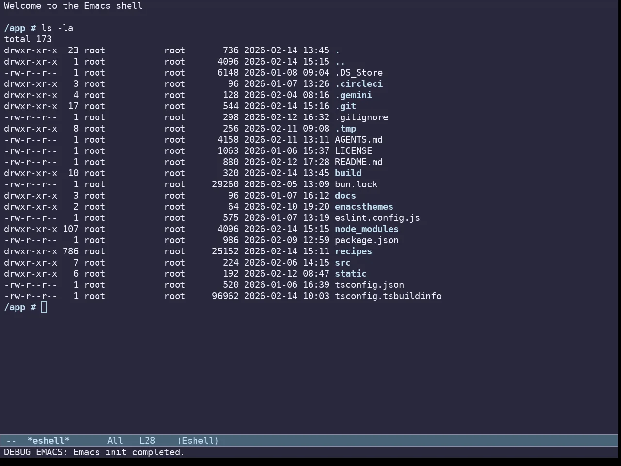 Doric Water Theme in eshell
