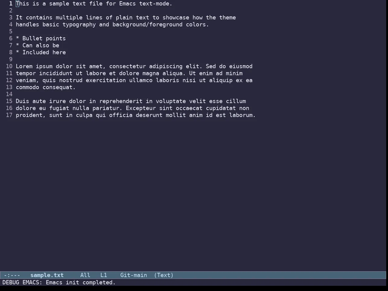 Doric Water Theme in text-mode