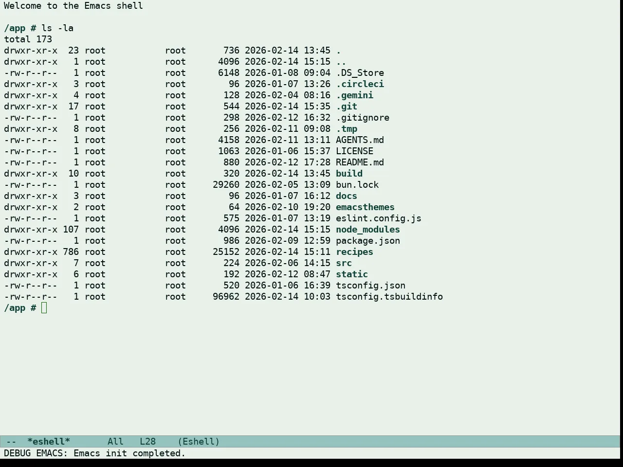 Doric Wind Theme in eshell