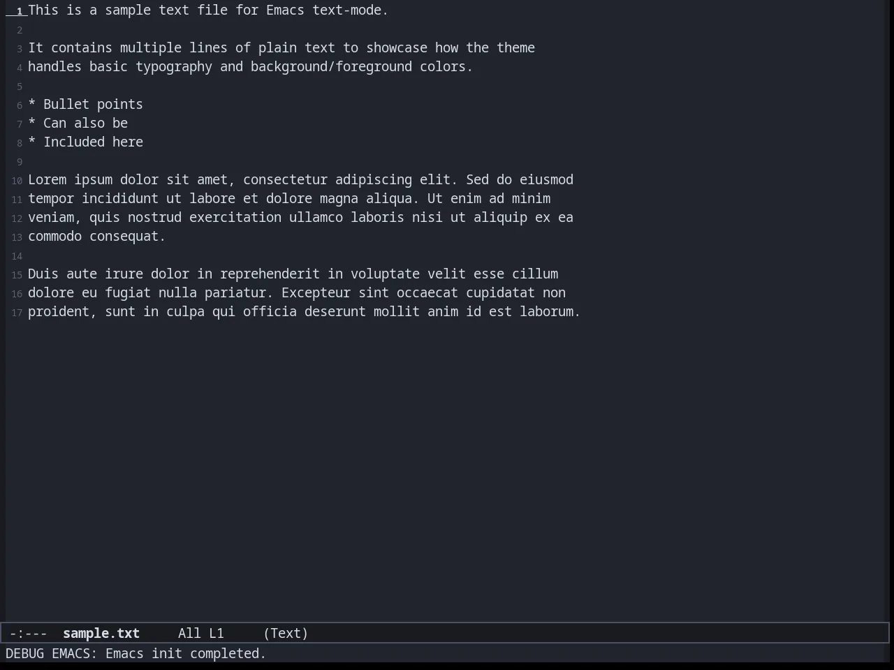 Dream Theme in text-mode