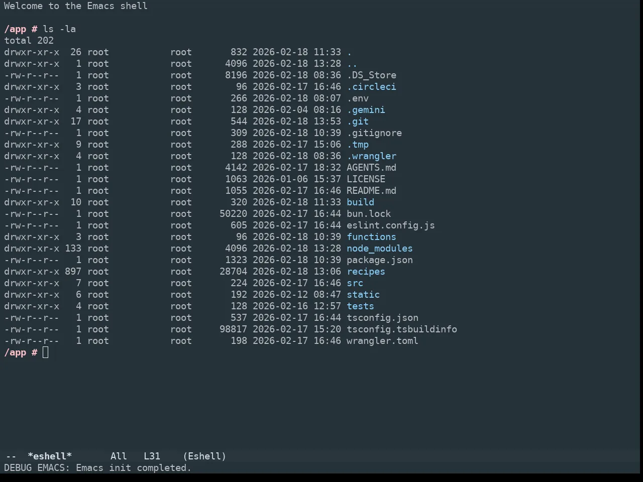 Edna Theme in eshell