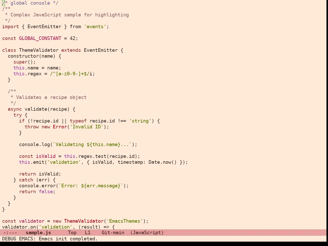 Ef Arbutus Theme in javascript-mode