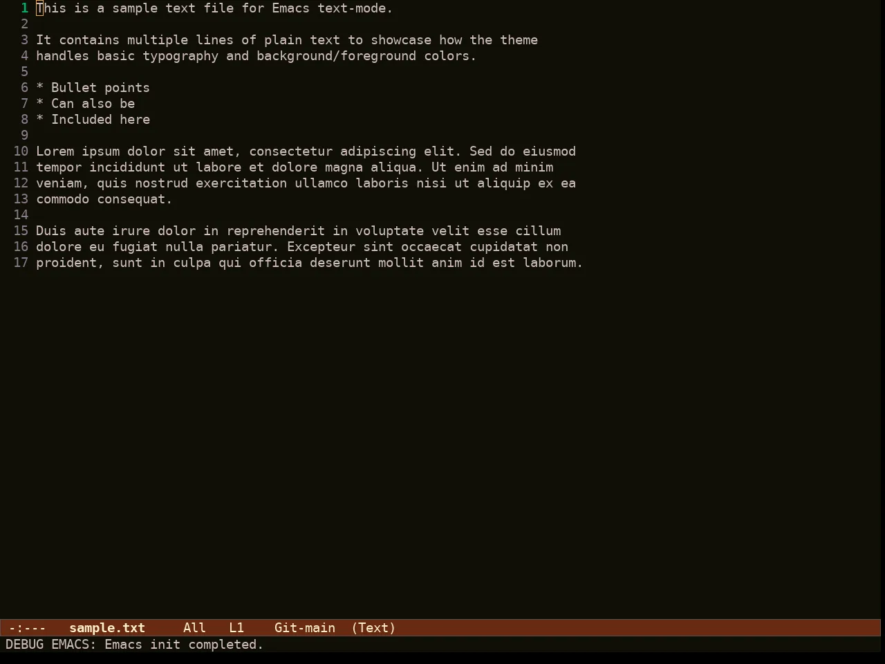 Ef Autumn Theme in text-mode