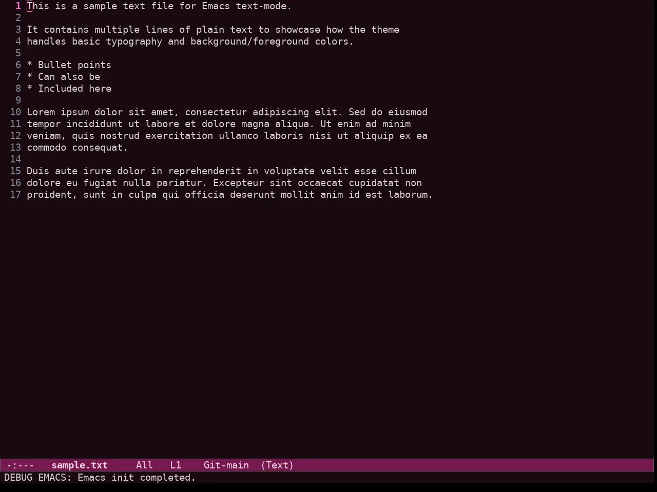 Ef Cherie Theme in text-mode