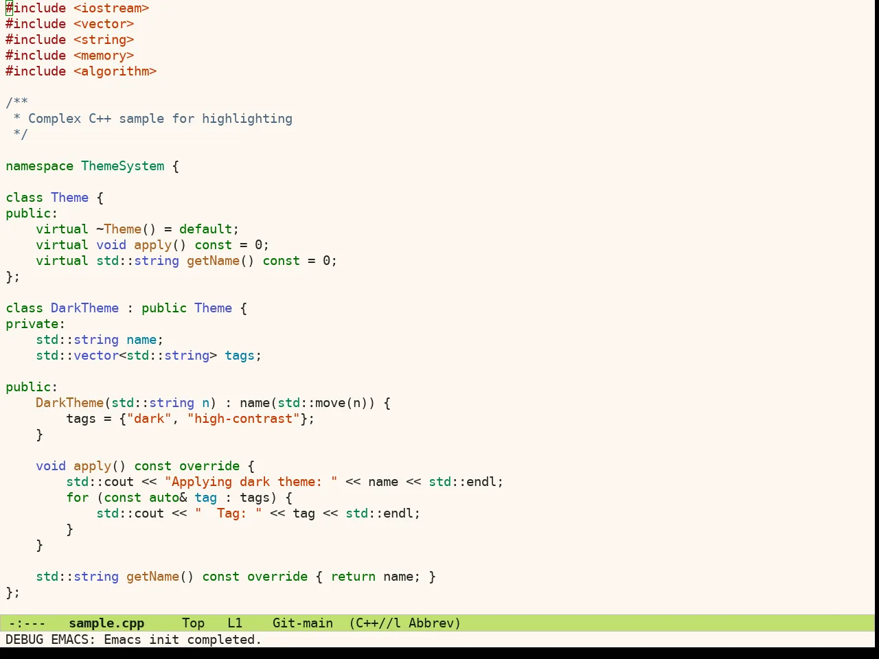 Ef Cyprus Theme in c++-mode