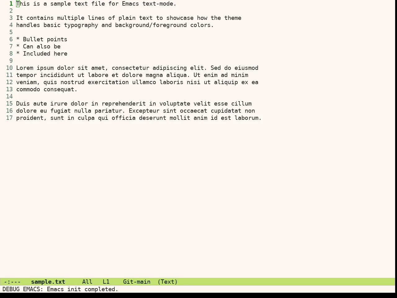 Ef Cyprus Theme in text-mode