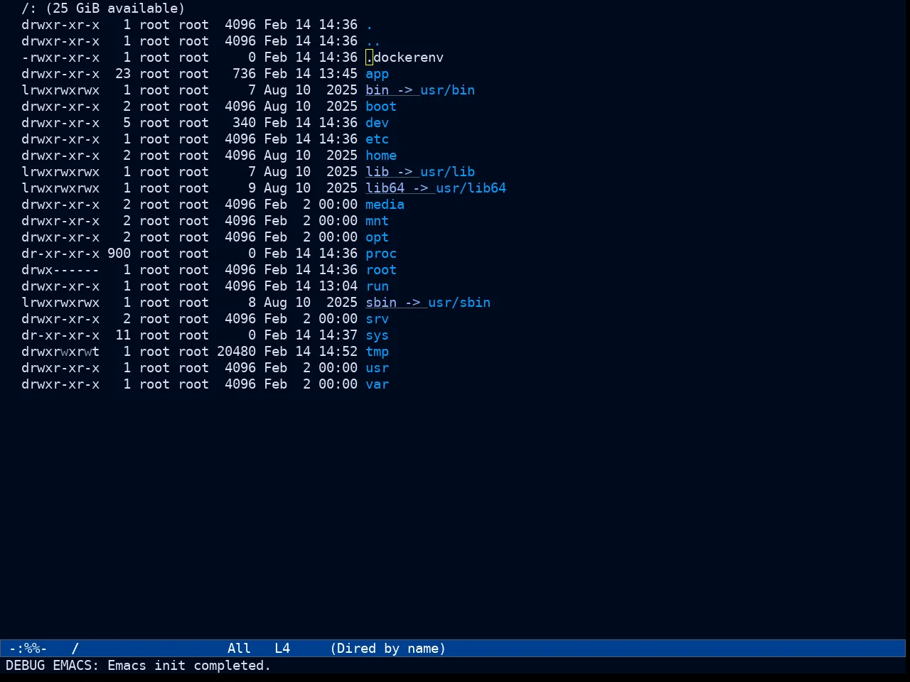 Ef Deuteranopia Dark Theme in dired