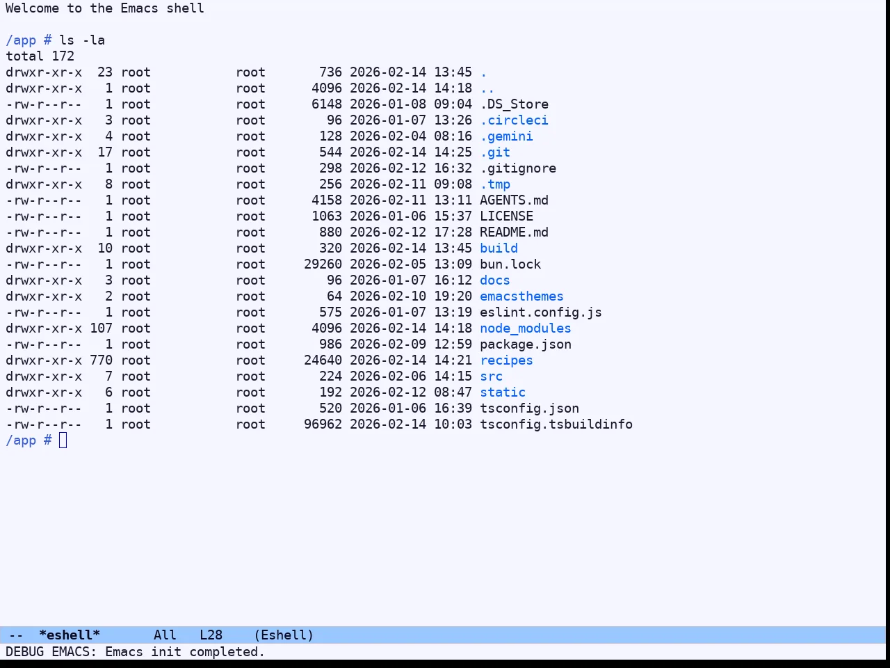 Ef Deuteranopia Light Theme in eshell