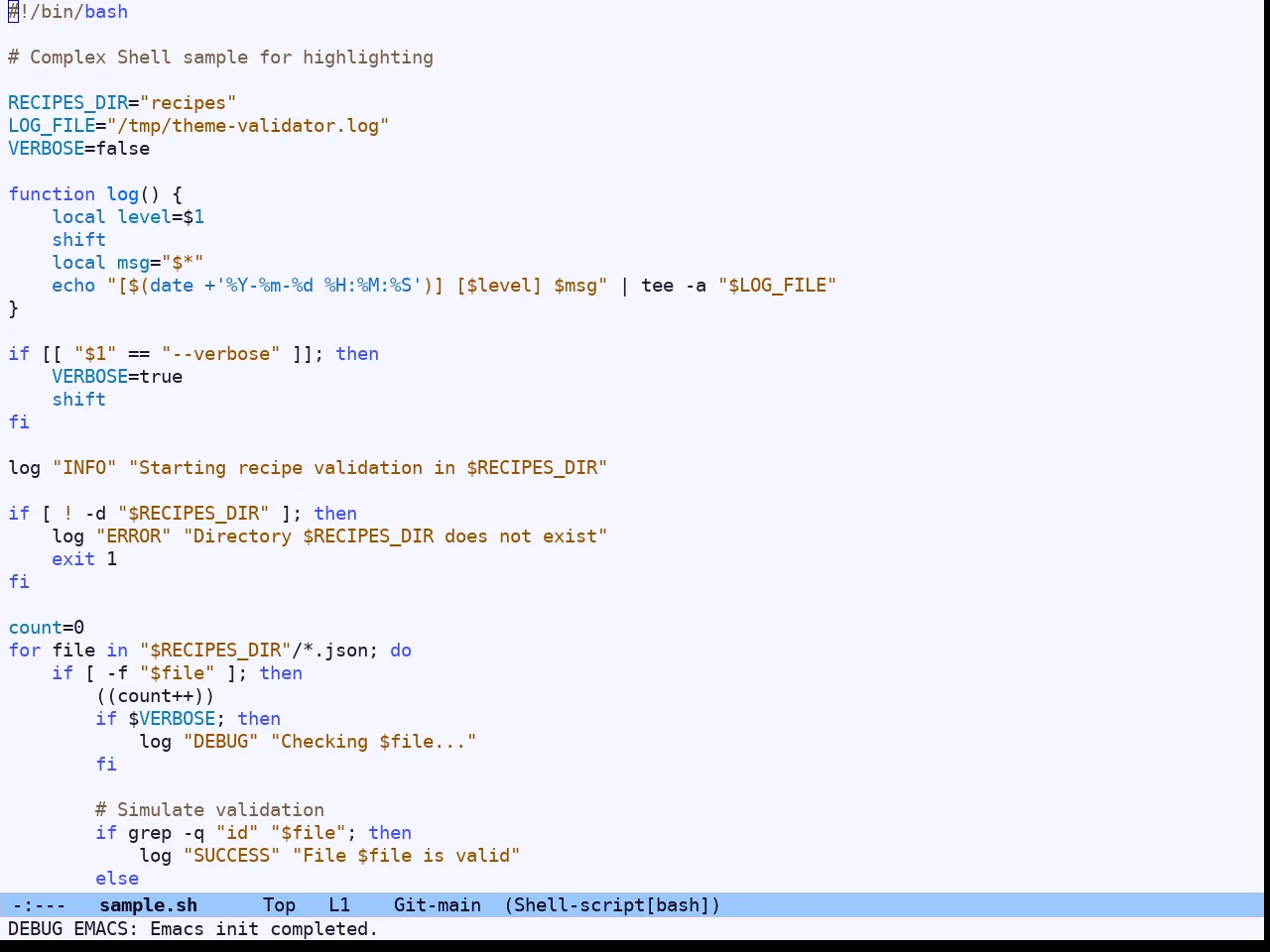 Ef Deuteranopia Light Theme in sh-mode