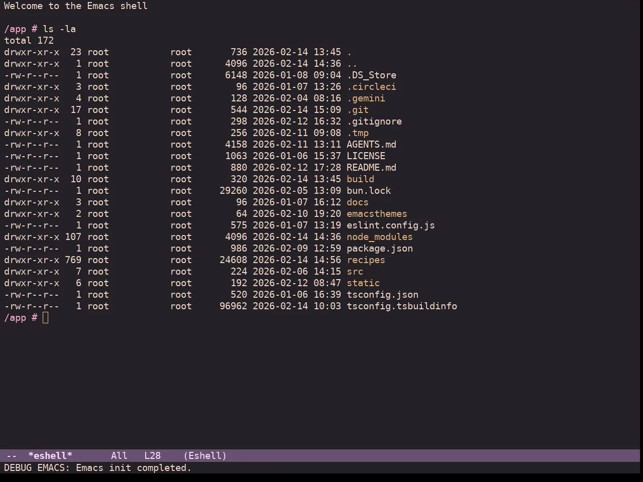 Ef Dream Theme in eshell