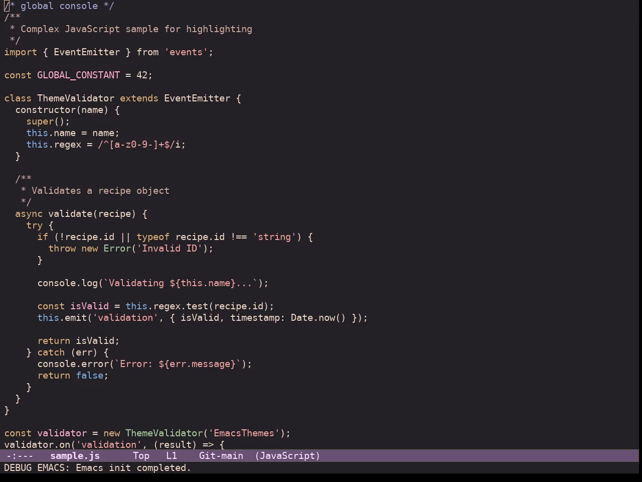 Ef Dream Theme in javascript-mode